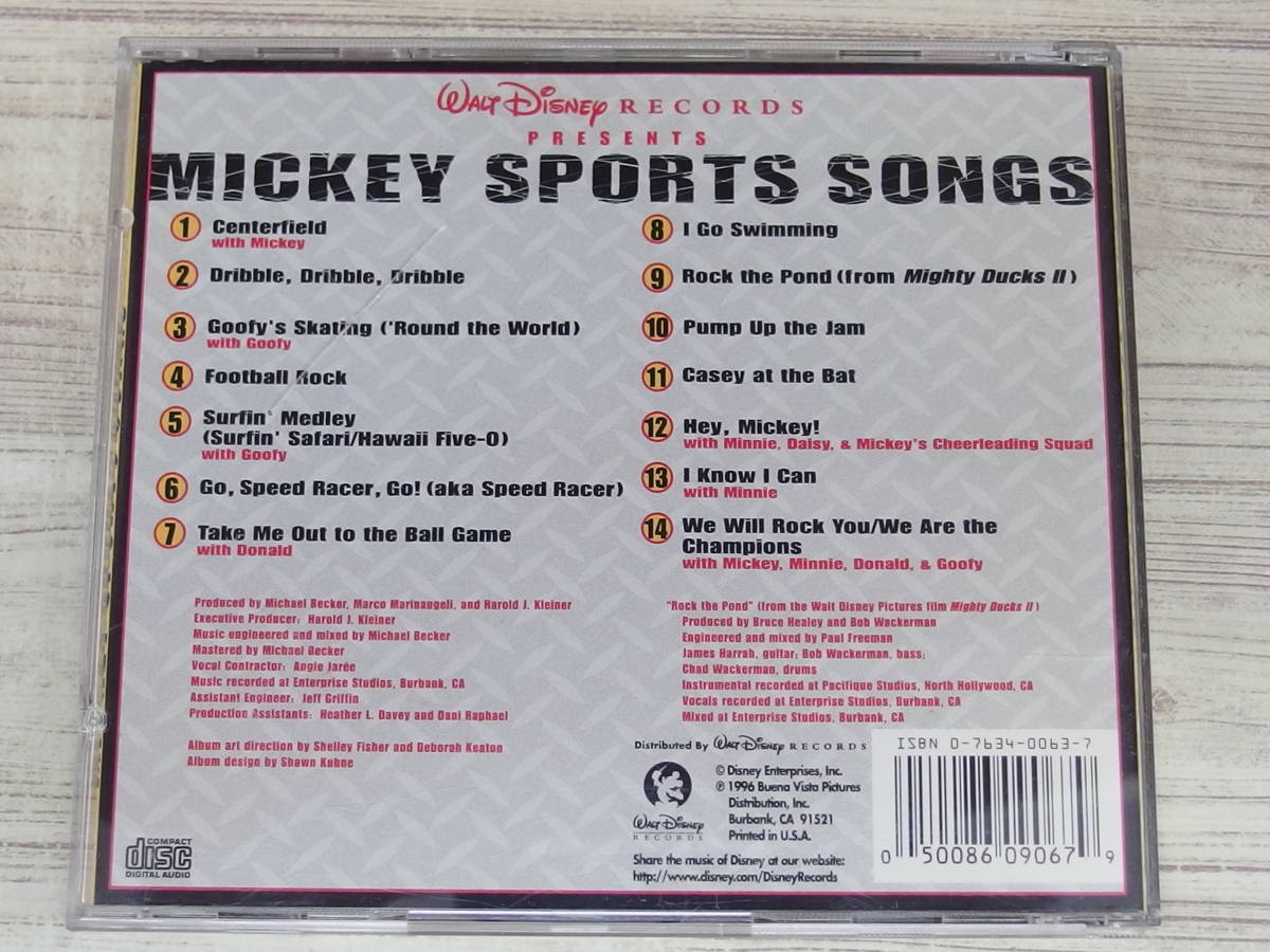 CD / MICKEY SPORTS SONGS / WALT DISNER RECORDS / 『D8』 / 中古_画像2