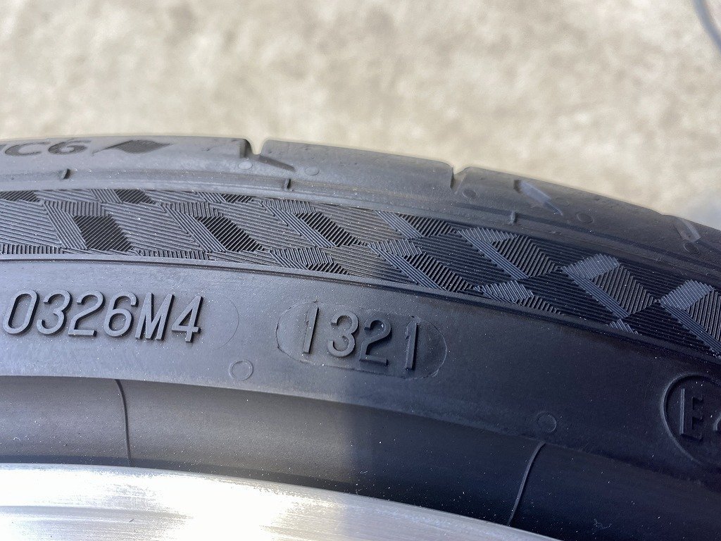 ガリ傷無し ★ カールソン CR 1/16 RSR 9J +30 5H-114.3 ブラッシュド ★ 2021年製 コンチネンタル 245/35R21 ★ アルファード フーガ_画像7