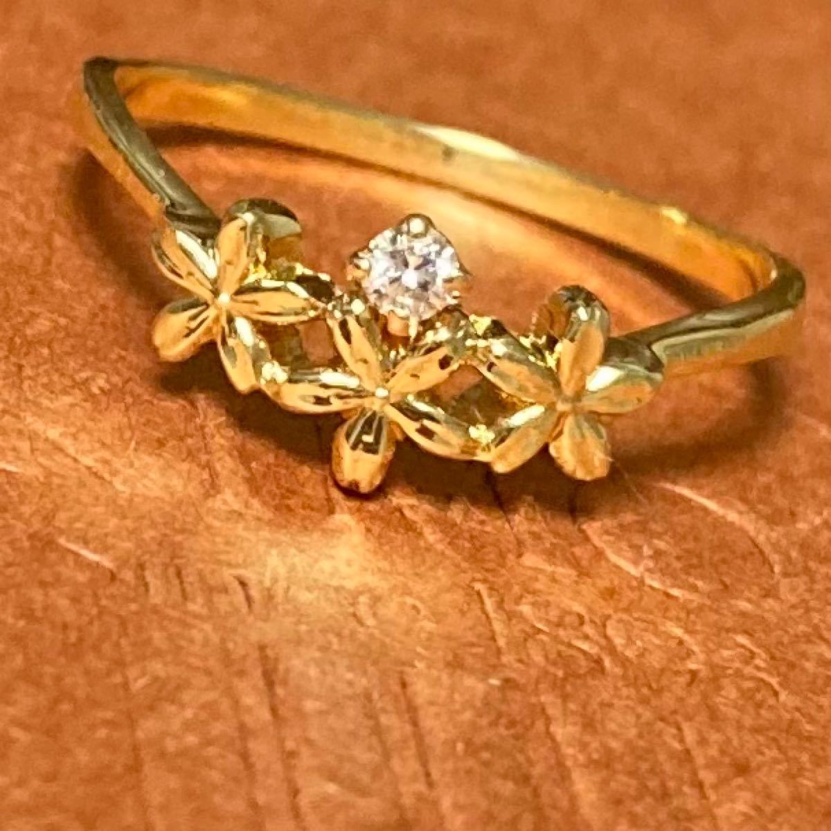 ミキモト フラワー 花 桜 リング 指輪 ダイヤモンド K18 18金 ミキモト フラワー 花 桜 リング 指輪 ダイヤモンド K18 18金