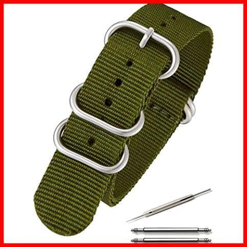 △ Имя размера: 16㎜_ Army Green △ Calme (Calm) Belt Watch Band G10 премиум -замена нейлона легкая ремешок