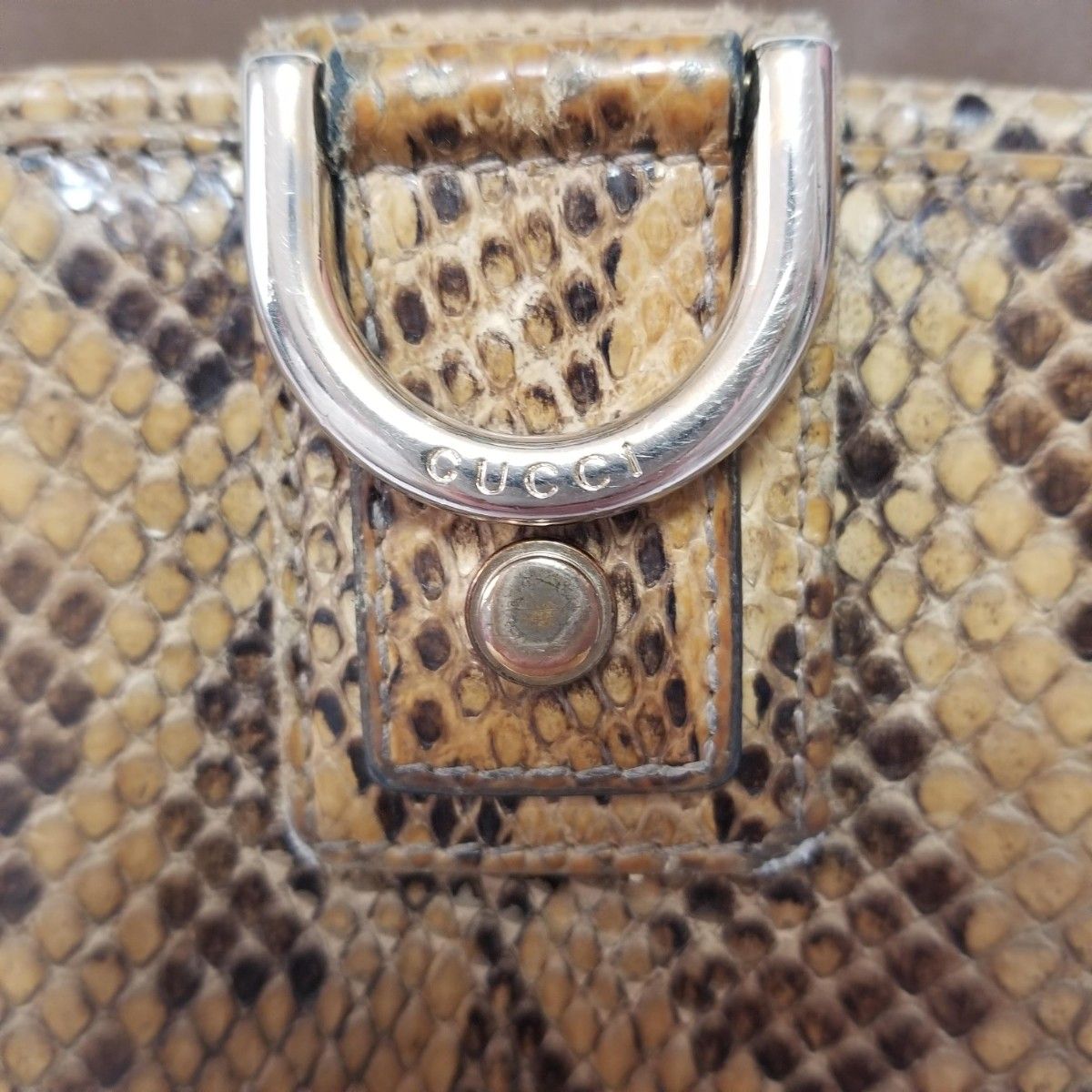 【本物・正規品】GUCCI グッチ パイソン 二つ折り財布 ヘビ革 付属品全て有