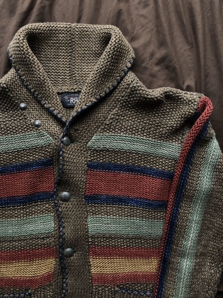 傑作】美品 RRL NATIVE SHAWL COLLAR CARDIGAN ダブルアールエル