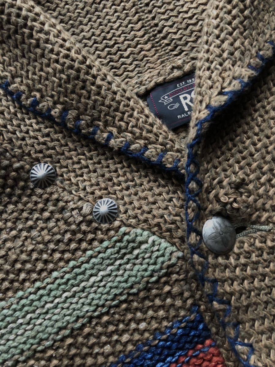 傑作】美品 RRL NATIVE SHAWL COLLAR CARDIGAN ダブルアールエル