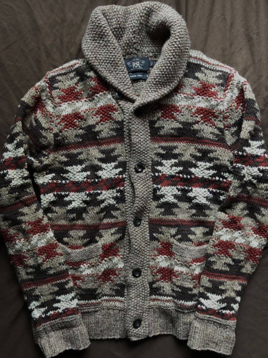 名作】美品 RRL NATIVE SHAWL COLLAR CARDIGAN ダブルアールエル