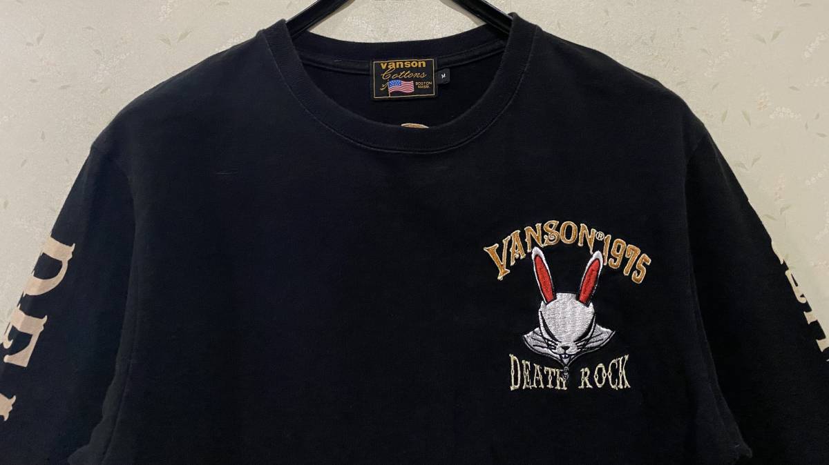 ＊バンソン vanson×クローズ CROWS デスラビット 刺繍 長袖Tシャツ トップス カットソー M 　　　 BJBB.AA_画像5