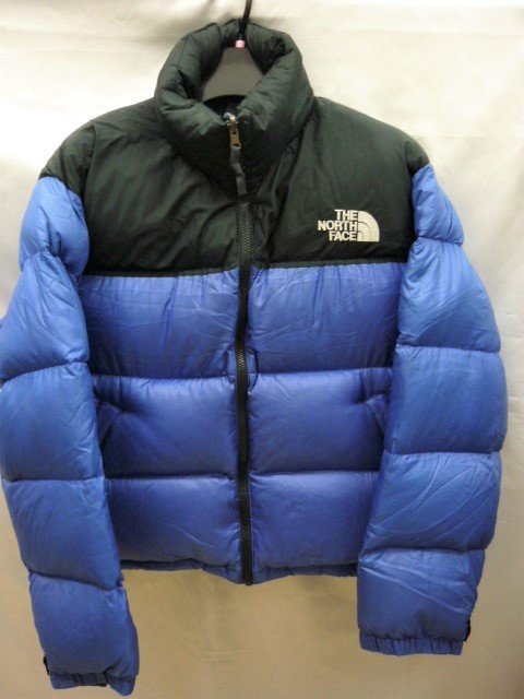 THE NORTH FACE NUPTSE JACKET ダウンジャケット ナイロン ブルー ノースフェイス ヌプシ Ｍ 青 F15-c