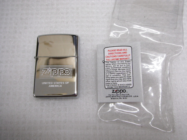 未使用品 ZIPPO ジッポ ジッポー オイルライター UNITED STATES OF AMERICA シルバー 定形外郵便全国一律210円 B1-a_画像1