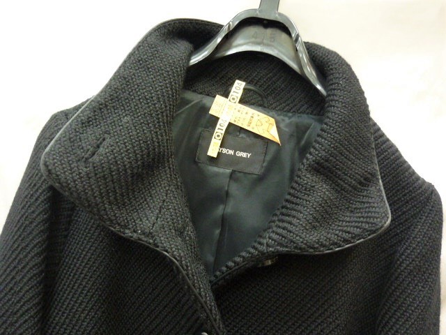 MAYSON GREY Mayson Grey lady's coat black black size 2 wool non-standard-sized mail nationwide equal 1040 jpy Z-b