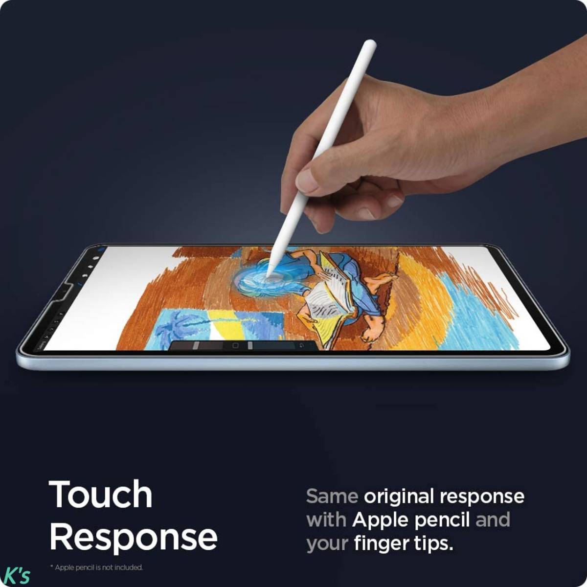 高品質 9H硬度 簡単 貼り付けキット付き 2022 iPad Pro 11インチ 第4世代 iPad Air 4 / 5 apple pencil 対応 画面 保護 ガラス フィルム_画像1