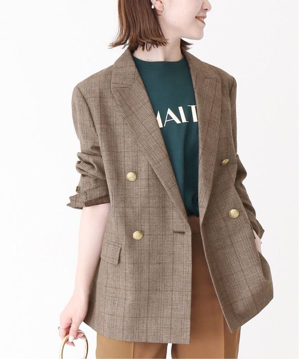 2021AW Spick&Span ウール先染め ダブルジャケット チェック|Yahoo