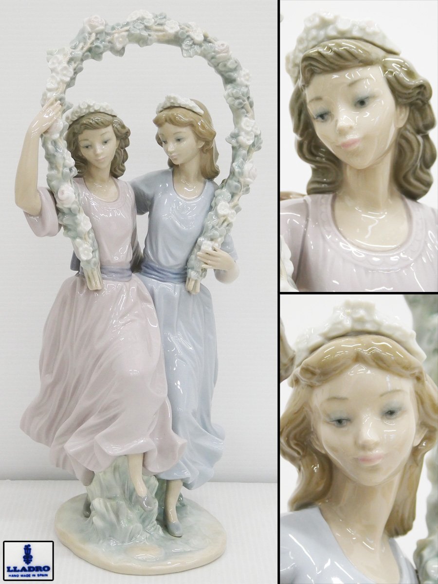 ♯希少レア リヤドロ ヴィンセント・マルティネス 春の踊り フィギュリン 全高約39cm LLADRO SPRING DANCE 陶器人形 女性 置物 オブジェ_画像1