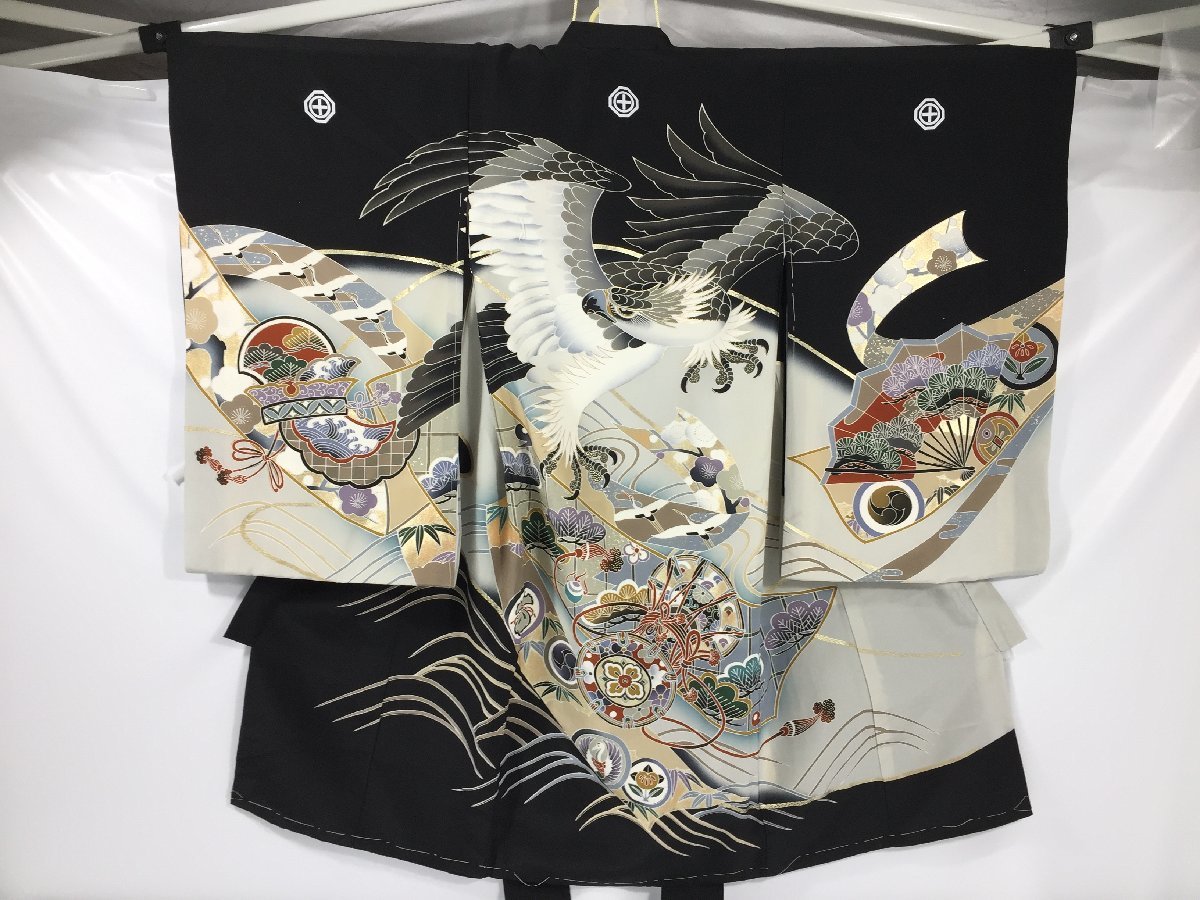  "Семь, пять, три" мужчина кимоно * нижняя рубашка ( hakama. не прилагается ) б/у товар TH11.101