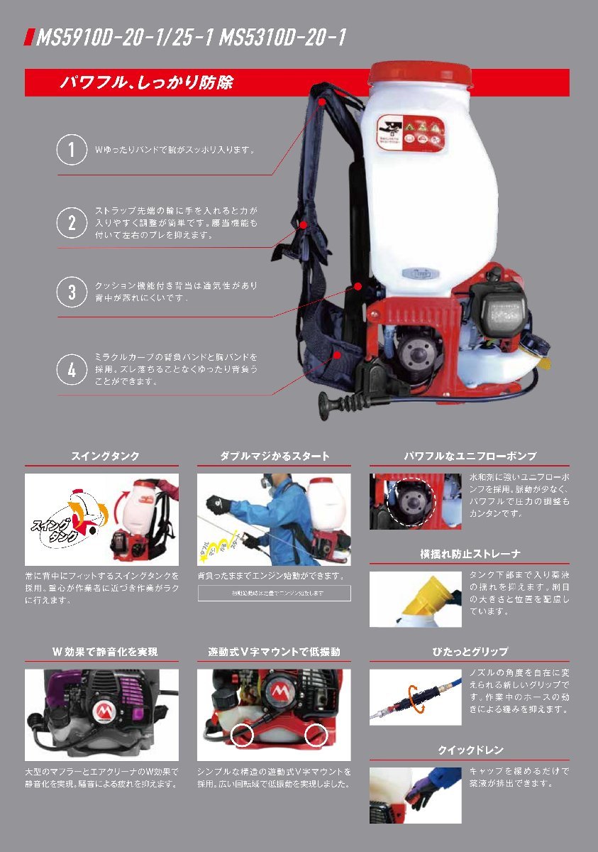  Maruyama factory disinfection for back pack power sprayer ( engine type ) fog . army MS5310D-20-1