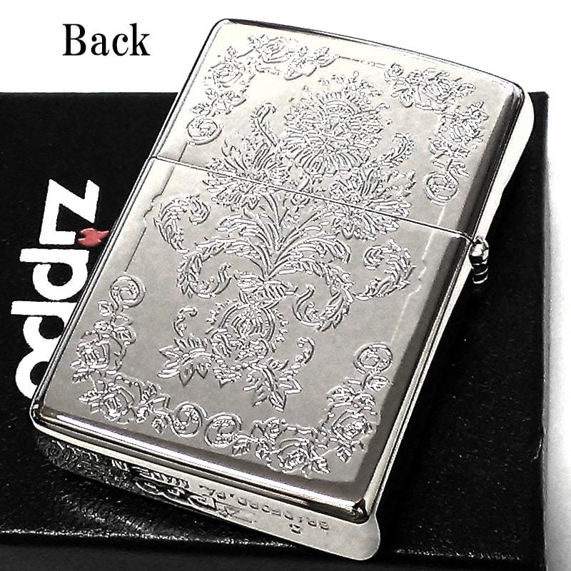 ZIPPO 限定 ブルーバタフライ ジッポ ライター ローズ シルバー シリアルNo入り 蝶 スワロフスキー 蝶々 両面加工 バラ ギフト_画像3