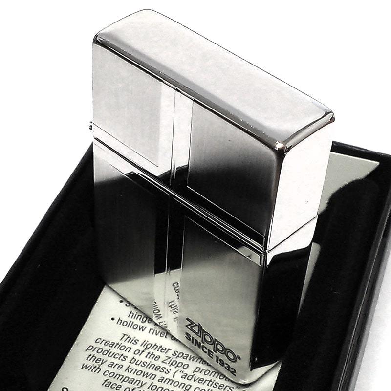 ZIPPO ライター 復刻レプリカ クロスライン シルバー ジッポロゴ