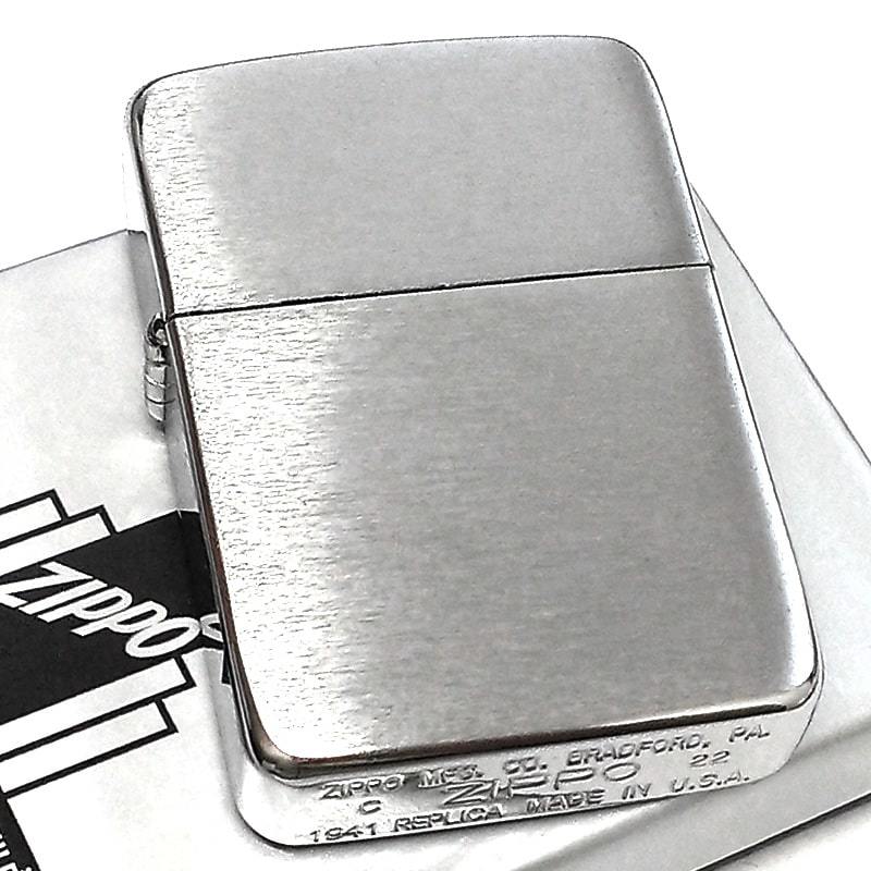 ZIPPO ライター 1941 復刻レプリカ シルバー シンプル ジッポ