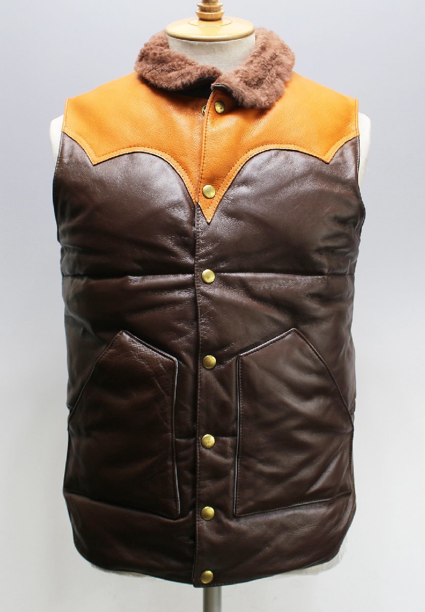 半額SALE／ 美品 ダウンベスト オールレザー / VEST DOWN LEATHER ALL