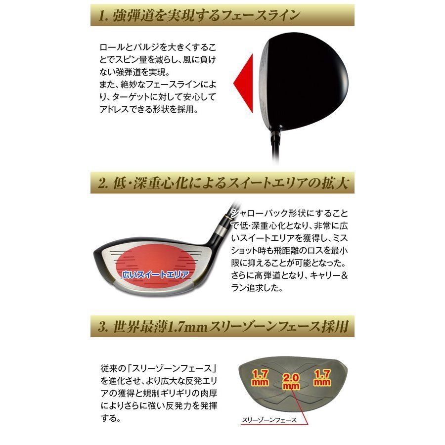 新品】 WORKS GOLF 超高反発 左 マキシマックスブラックプレミア max1