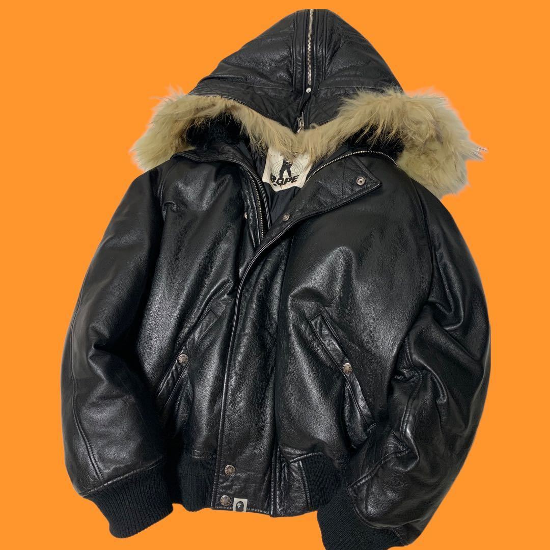 A BATHING APE ア ベイシング エイプ ダウンジャケット S (L相当) N