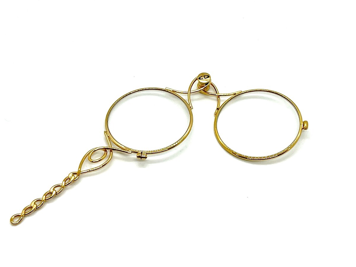 Dior ディオール 手鏡・コンパクト・ルーペ ルーペ 二枚レンズ スライド 虫眼鏡 美品 ヴィンテージ ai-tdc-000222-4e