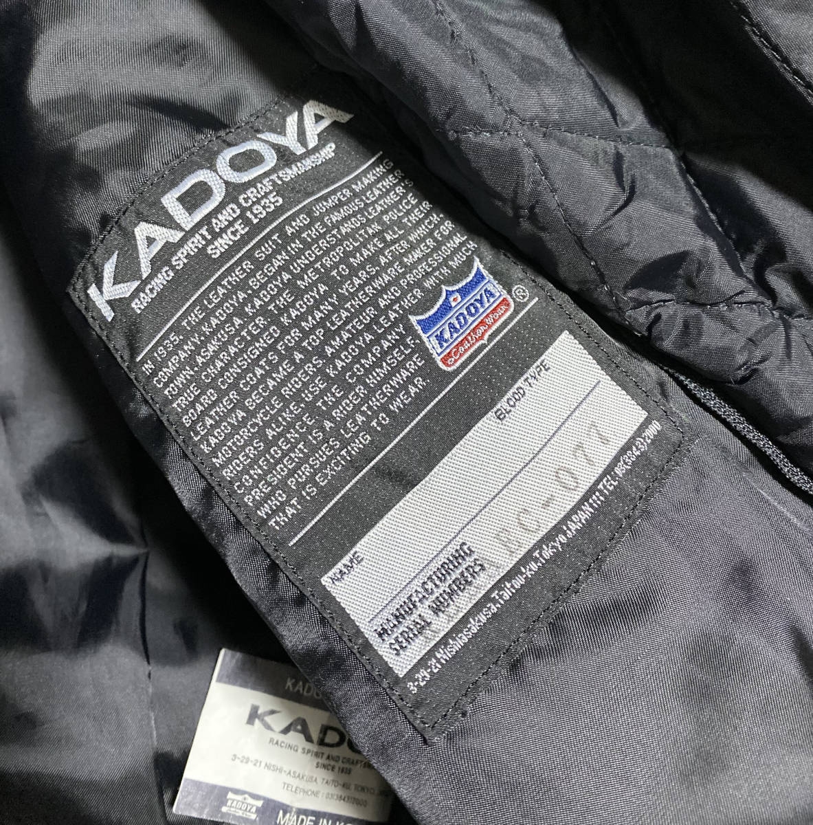 希少モデル KADOYA K’S LEATHER カドヤ パテッド ライダースジャケット ロング 黒 M_画像6