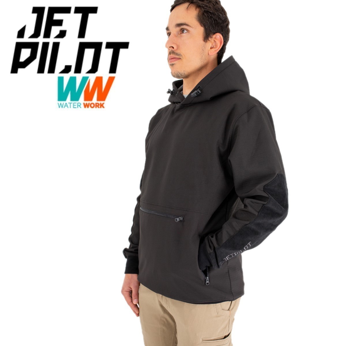 ジェットパイロット JETPILOT 2022 パーカー メンズ マリン 送料無料 レベルド 2.0 エリート JPW75 ブラック M フーディー 高品質 多機能