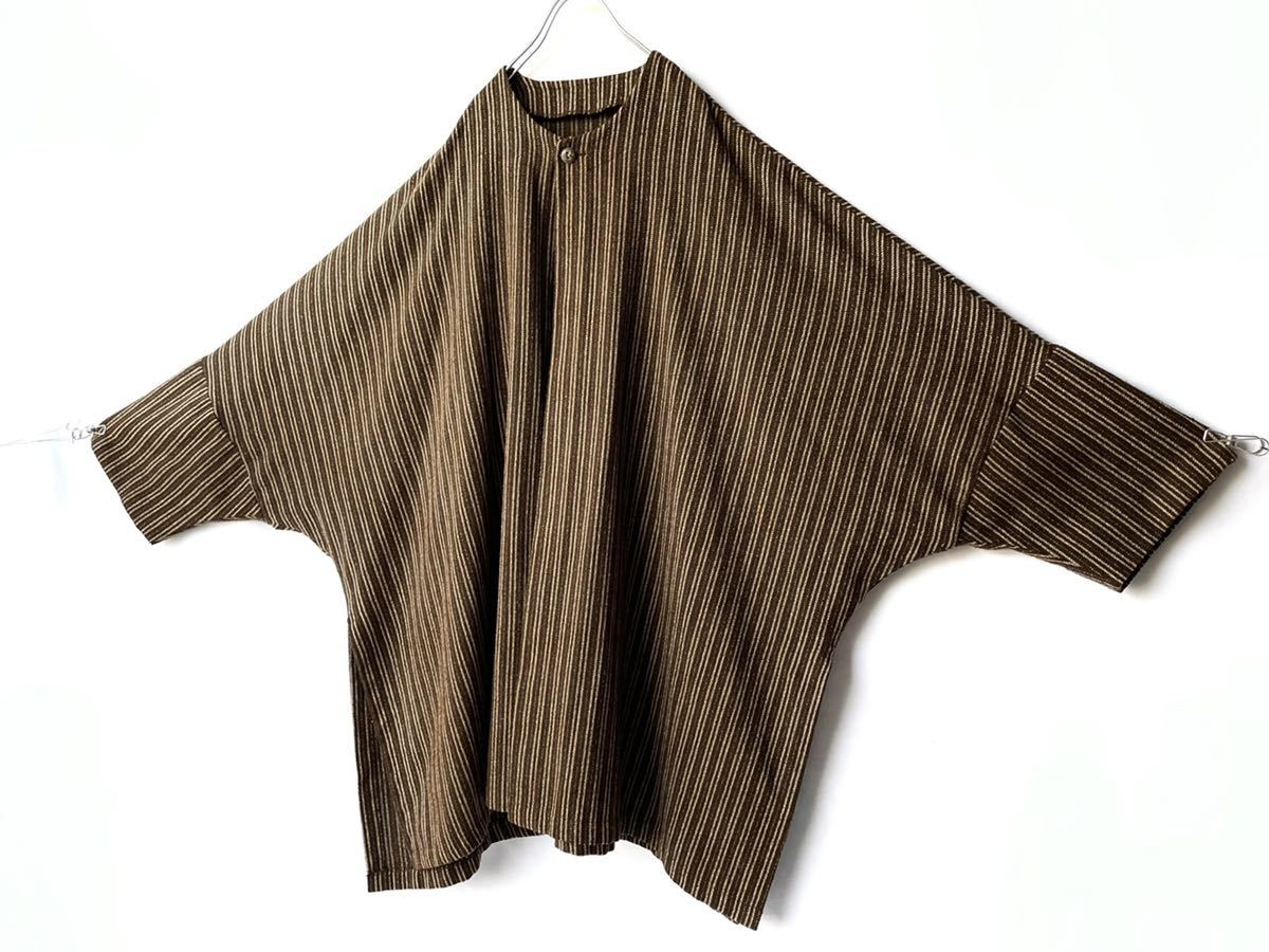 格安 羽織りコート デザインノーカラーシャツジャケット vintage