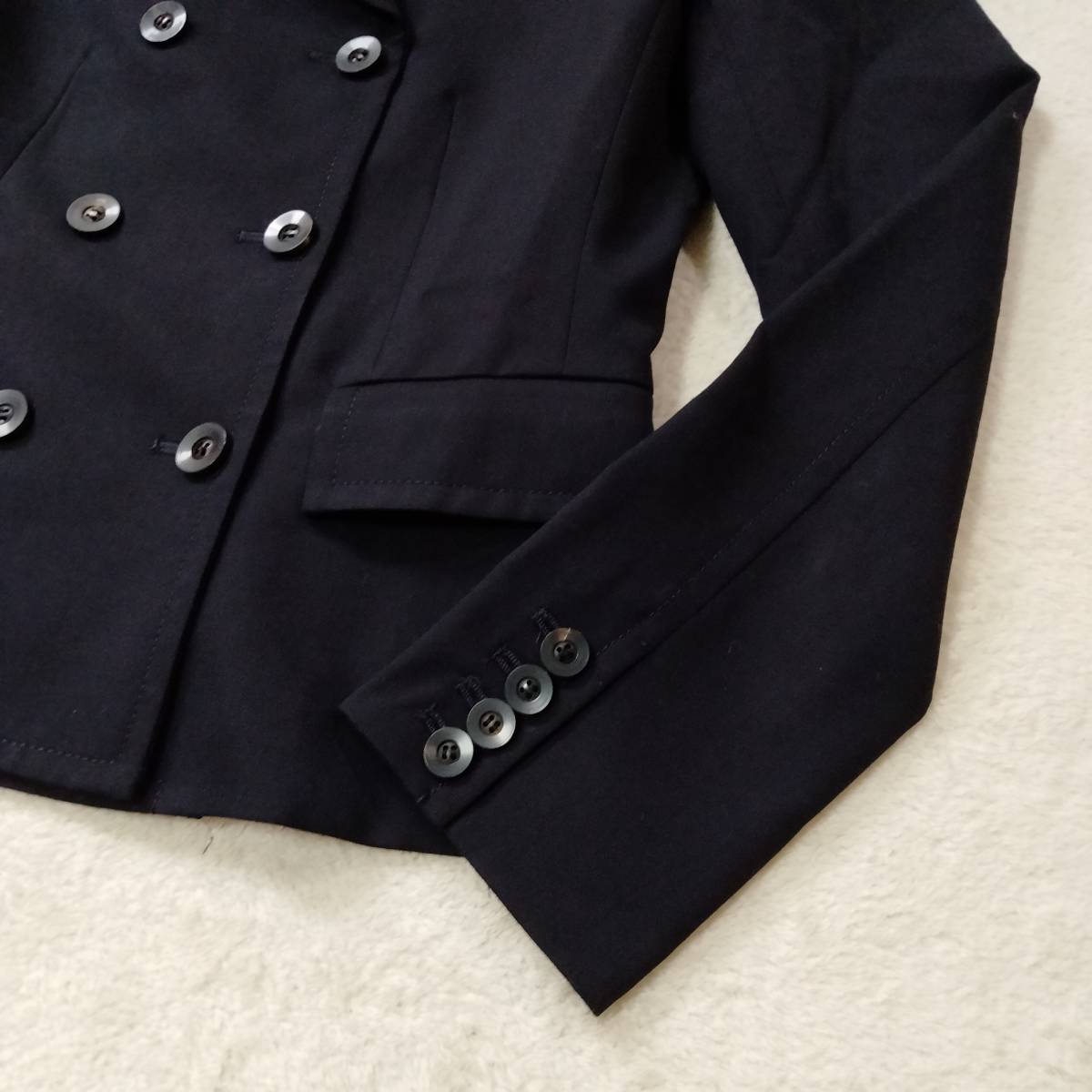 BODY DRESSING Deluxe Body Dressing Deluxe double button jacket outer plain short dark blue size 38 SJJ61