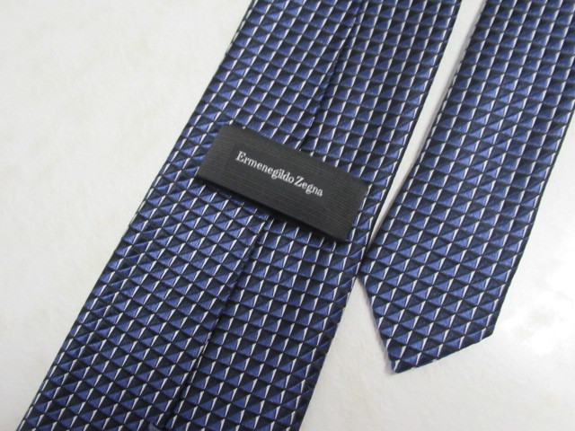◆Ermenegildo Zegna エルメネジルド ゼニア シルク 100% 絹 ネクタイ 専用袋付/未使用品_画像8