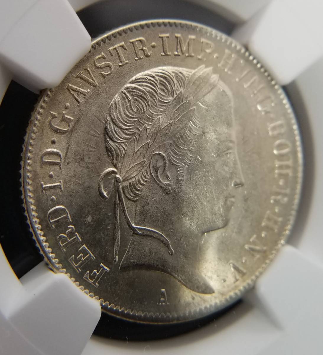 1848年 オーストリア フェルディナンド 20K MS63 NGC 銀貨 アンティークコイン シルバー_画像4