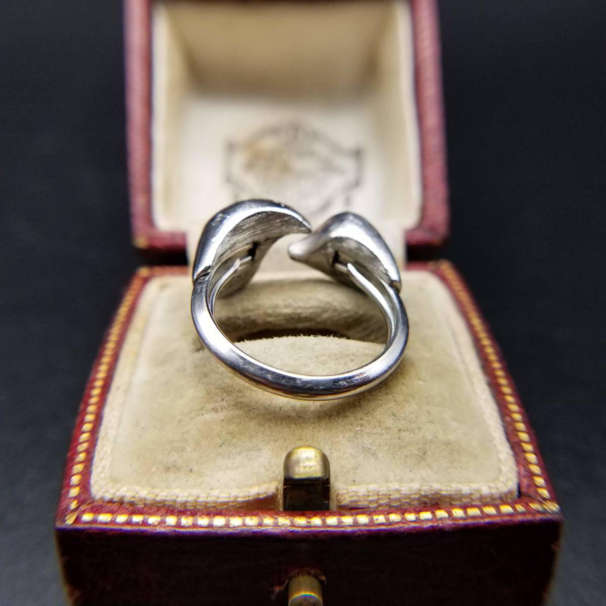 1970～1990年代 AVON ハート シルバートーン 米国 アールデコ ヴィンテージ リング 指輪 彫金 ビンテージ コスチュームジュエリー S71_画像6