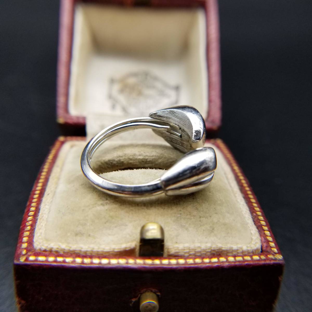 1970～1990年代 AVON ハート シルバートーン 米国 アールデコ ヴィンテージ リング 指輪 彫金 ビンテージ コスチュームジュエリー S71_画像7