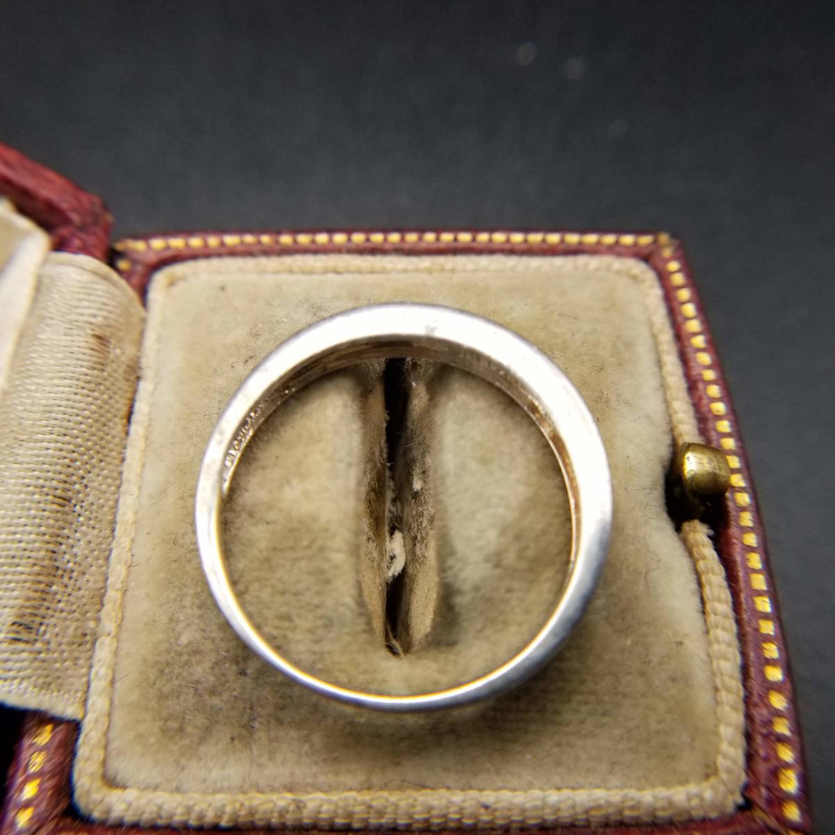 желтый акцент 925 серебряный i-ll Land Vintage кольцо кольцо серебряный гравировка Vintage 16