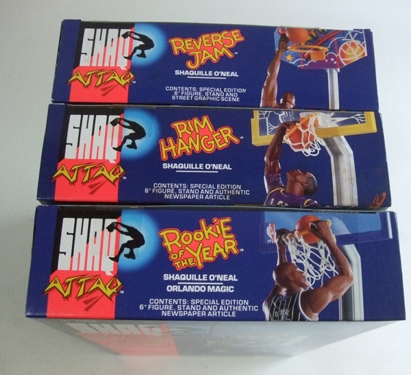 VINTAGE 90s SHAQ ATTAQ автомобиль ключ ru* O'Neill 6INCH FIGURE кукла 3 шт. комплект нераспечатанный товар баскетбол NBA Vintage Old kena-