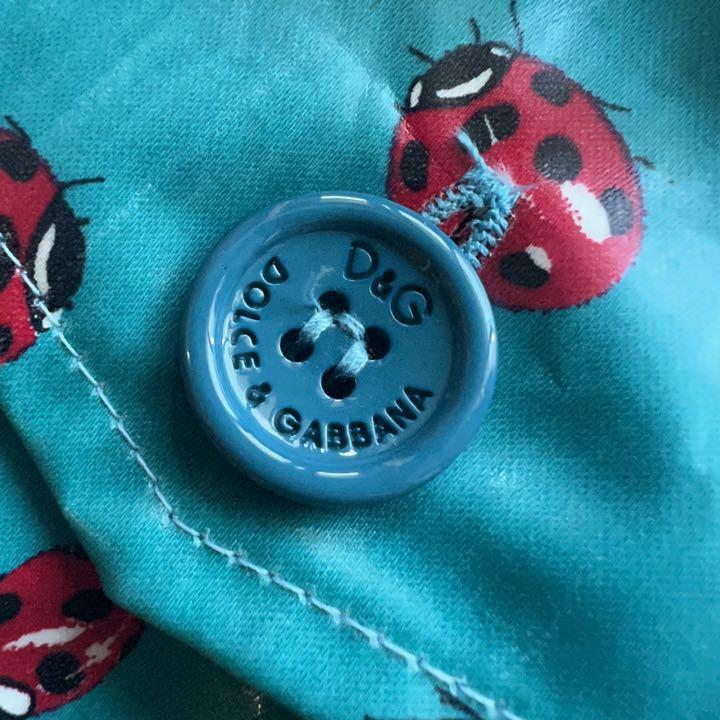 【良品】DOLCE & GABBANA 総柄ロングコート レインコート 38 ドルチェアンドガッバーナ M 襟 てんとう虫 ベルト
