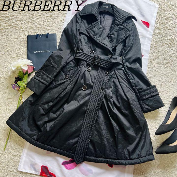 良品】BURBERRY BLACK LABEL ロングダウンコート 38 バーバリー