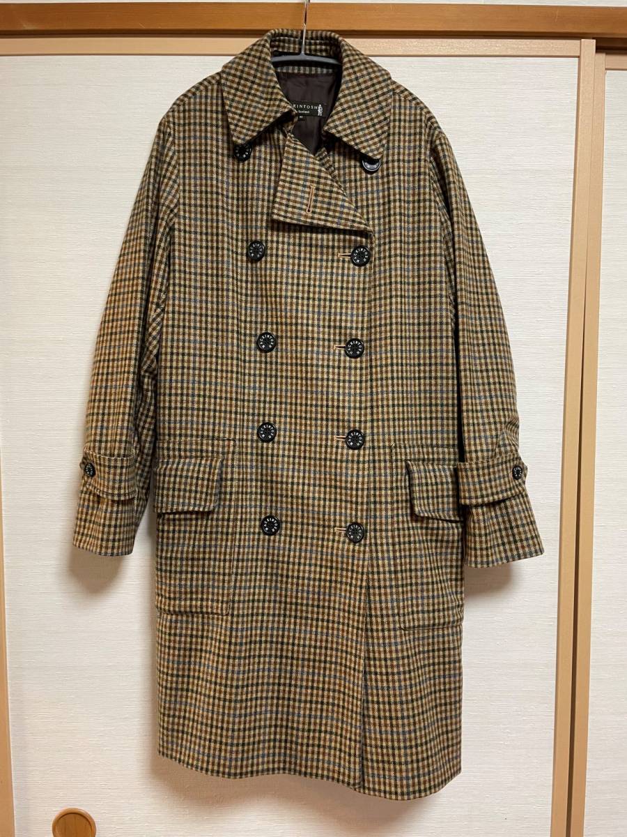 新版 Mackintosh 美品 英国製 マッキントッシュ 千鳥格子柄 ヘビー