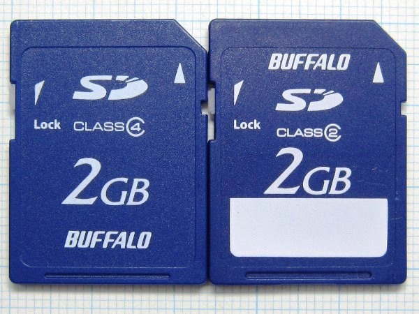 ヤフオク! - ☆BUFFALO ＳＤメモリーカード ２ＧＢ ２枚 中古☆...