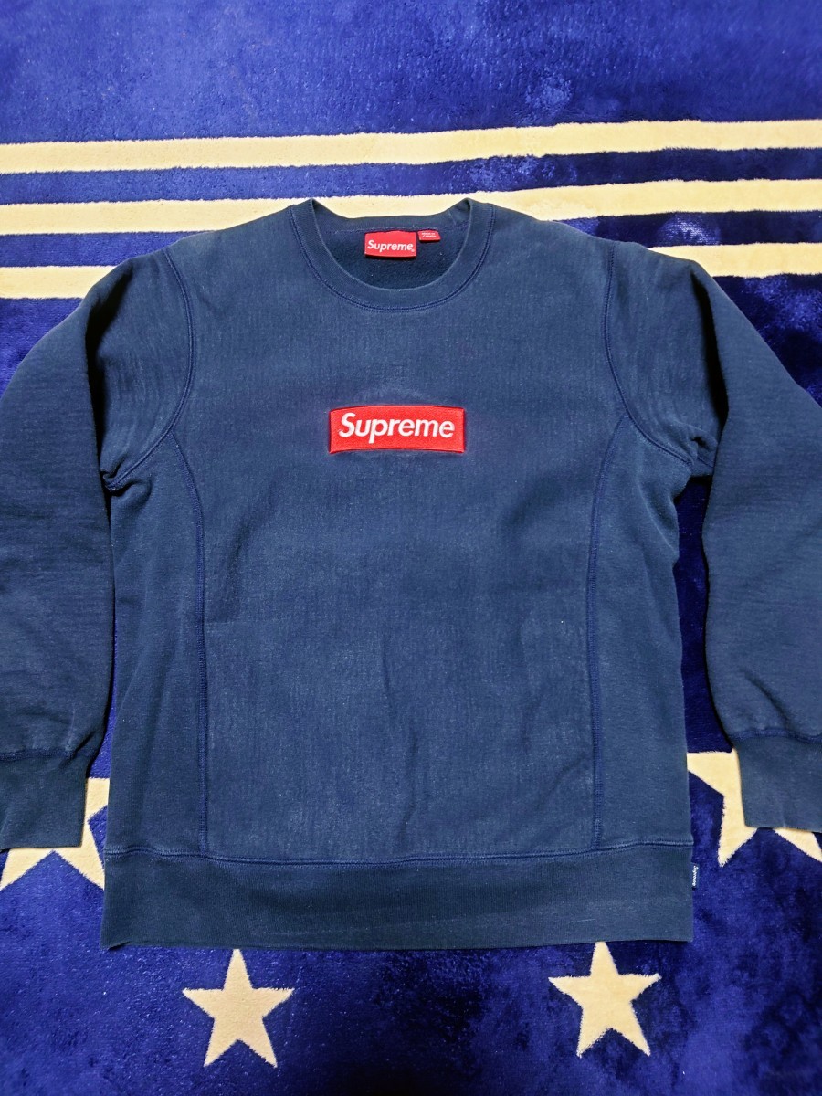 Supreme Box Logo 2015AW(ネイビー) トレーナー|トップス Supreme Box Logo 2015AW(ネイビー) トレーナー|トップス