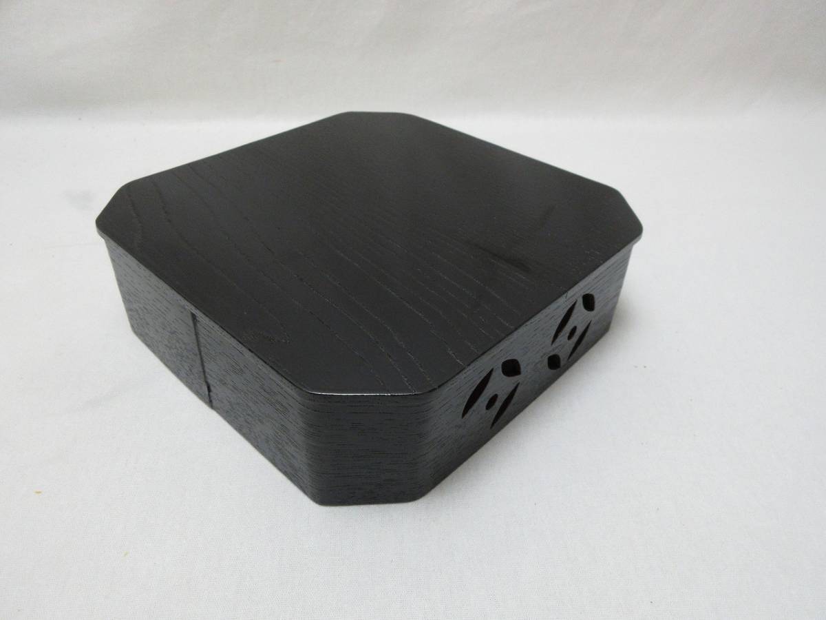 411312 【 美品 茶道具 木製柿合塗 七宝透 五段縁髙重 弁当箱 菓子器