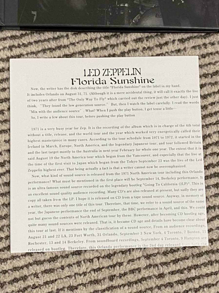 Led Zeppelin 「Florida Sunshine. Orlando Magic」２CD　Empress Valley_画像8