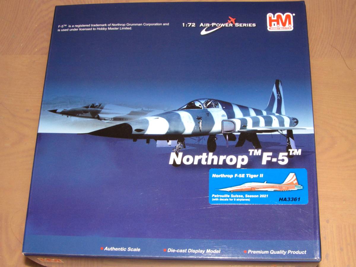 # prompt decision hobby master 1/72[F-5E Tiger 2 Switzerland Air Force Acroba to team [pato Louis yu* Switzerland ]2021 year season ( decal attaching )