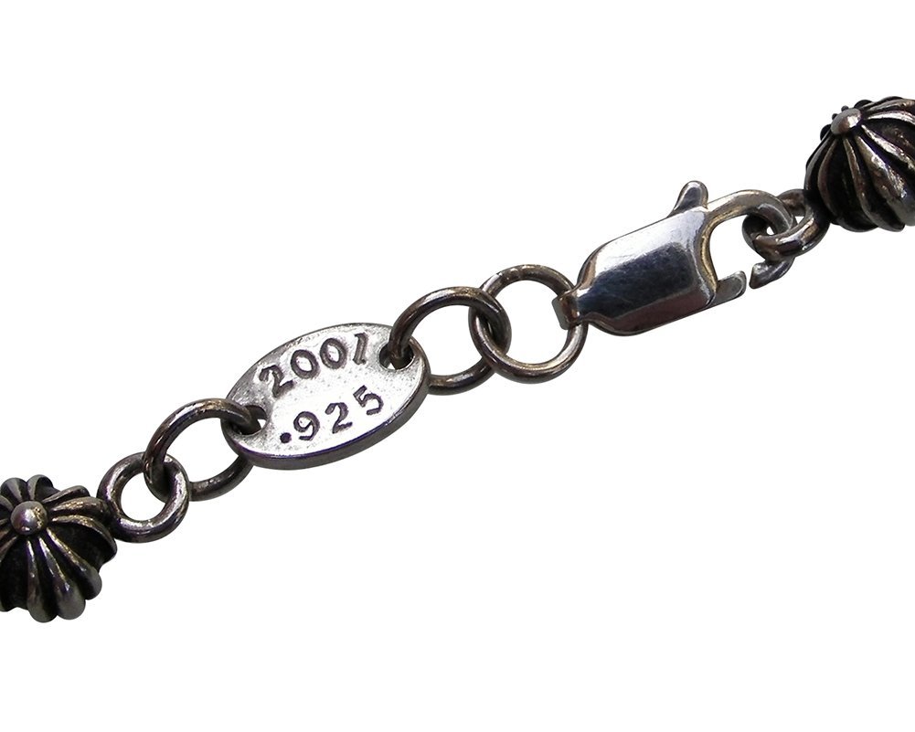 クロムハーツ Chrome Hearts シルバークロスボール ビーズブレスレット