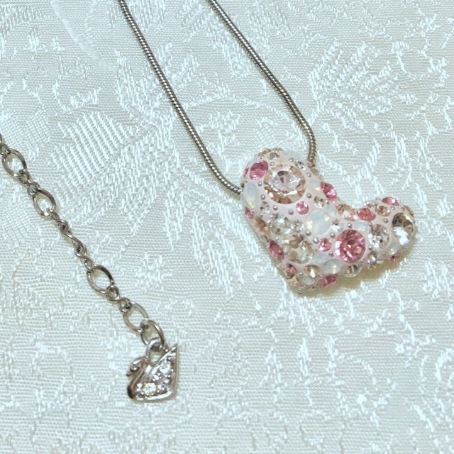 【美品】スワロフスキー Swarovski ハートペンダント ネックレス_画像2