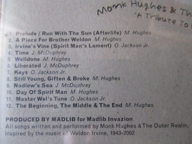 Monk Hughes & The Outer Reaim (Madlib)/A Tributeto Brother Weldon マッドリブ 2004年 大名盤♪！廃盤♪！マッドリブの、変名ユニット♪_画像3