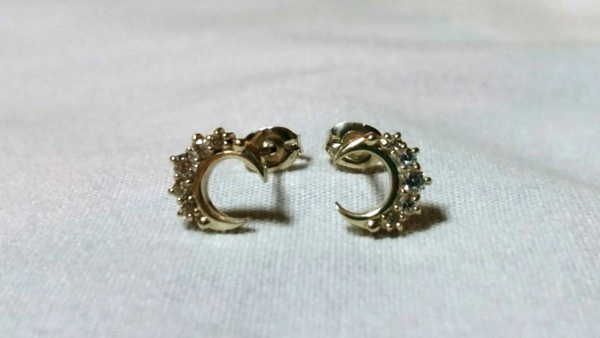  regular beautiful rare! Loree Rodkin Loree Rodkin Crescent moon earrings silver 925× light Stone man and woman use possible 0 month performer Celeb favorite *