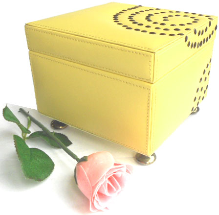  yellow color ... leather style. decoration box, decoration box, case 