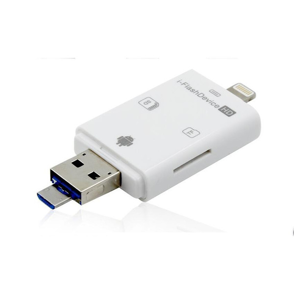  portable card reader SD/TF correspondence iOS*Android*PC for photograph / video / music transfer microusb card reader 