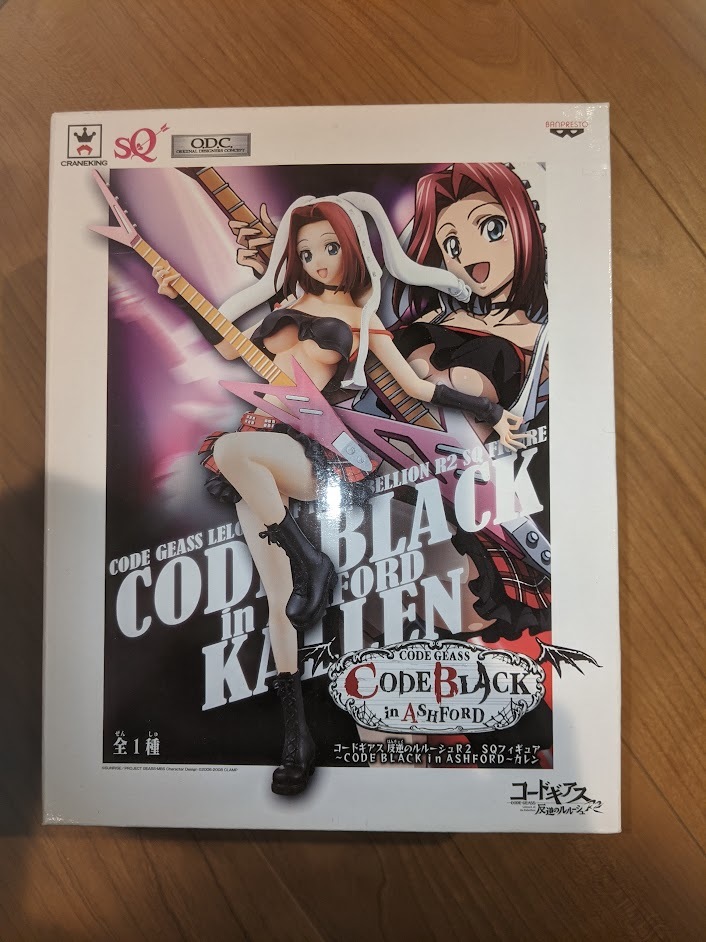 バンプレスト製 コードギアス 反逆のルルーシュR2 SQフィギュア CODE BLACK in ASHFORD カレン_画像1