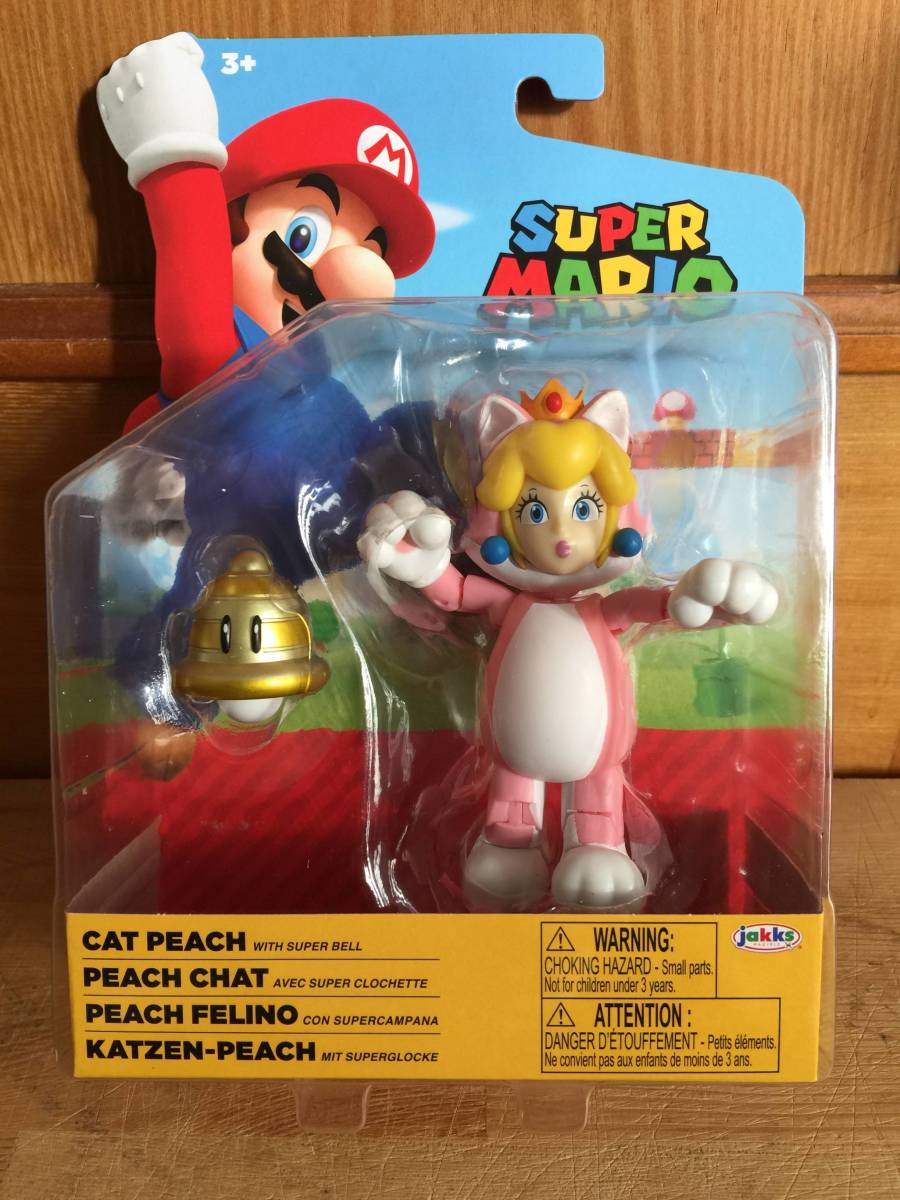 JAKKS ワールドオブニンテンドー　フィギュア　ネコピーチ　４インチサイズ 版 マリオ　スーパーマリオ　cat peach_画像1